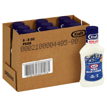 KRAFT Kraft Roka Blue Cheese Dressing 8 fl. oz. Bottles, PK9 00021000044054